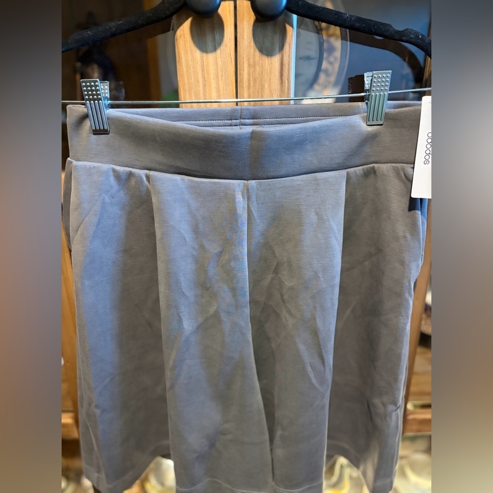 Ododos Modal Soft Wide Leg Shorts High Waist Size Medium NWT Women's Deep Gray - Picture 5 of 9